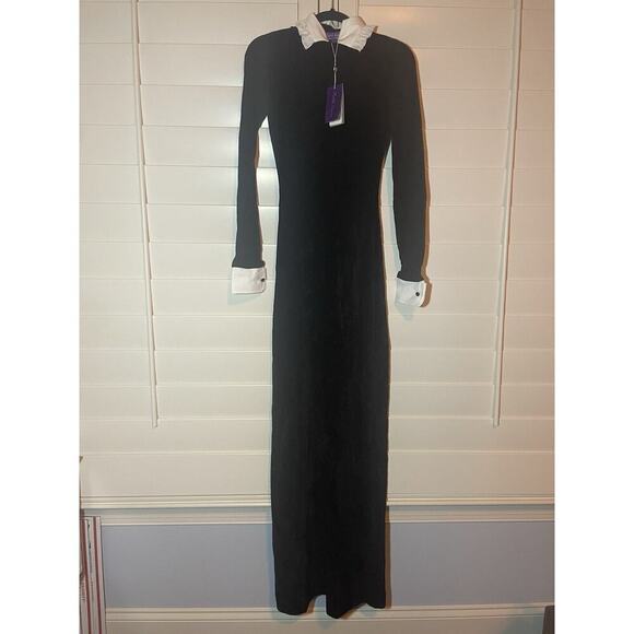 Ralph Lauren Collection Velvet Turtleneck Evening Dress S Black $2790 Sweater - Picture 4 of 9